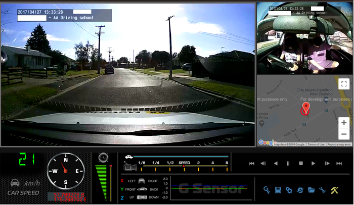 EyeSecure GPS Dashcam - Dual Lens 720P/1080P - Wifi capability